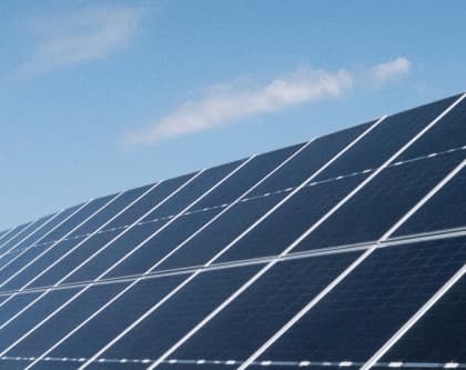 Solar panels and sky