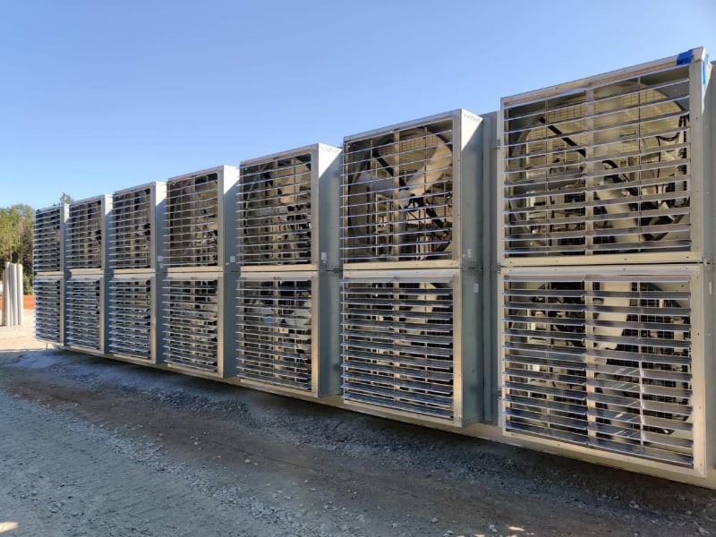 Cryptocurrency mining electrical houses (eHouses) - Outside Fans