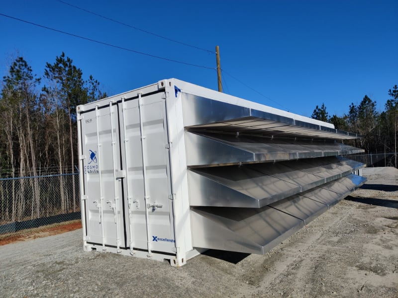 Cryptocurrency mining electrical houses (eHouses) - Outside hoods