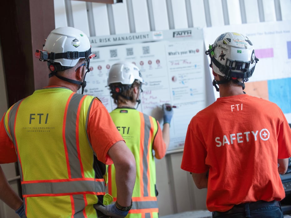 FTI team members completing ORM on jobsite