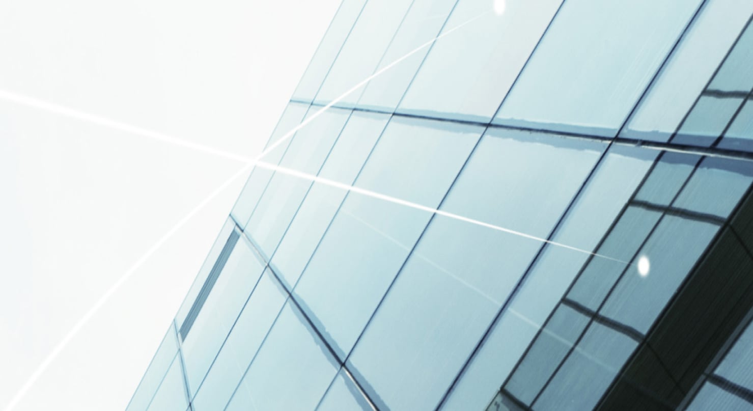 Glass building reflection