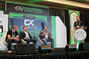 Ryan Sodamann speaking at the EV Charging Summit and Expo