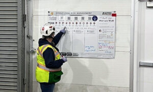 FTI Team Member Completing ORM Board