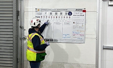 FTI Team Member Completing ORM Board