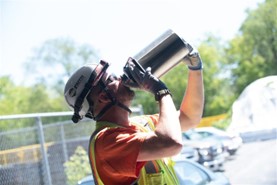 FTI Team Member Staying Hydrated