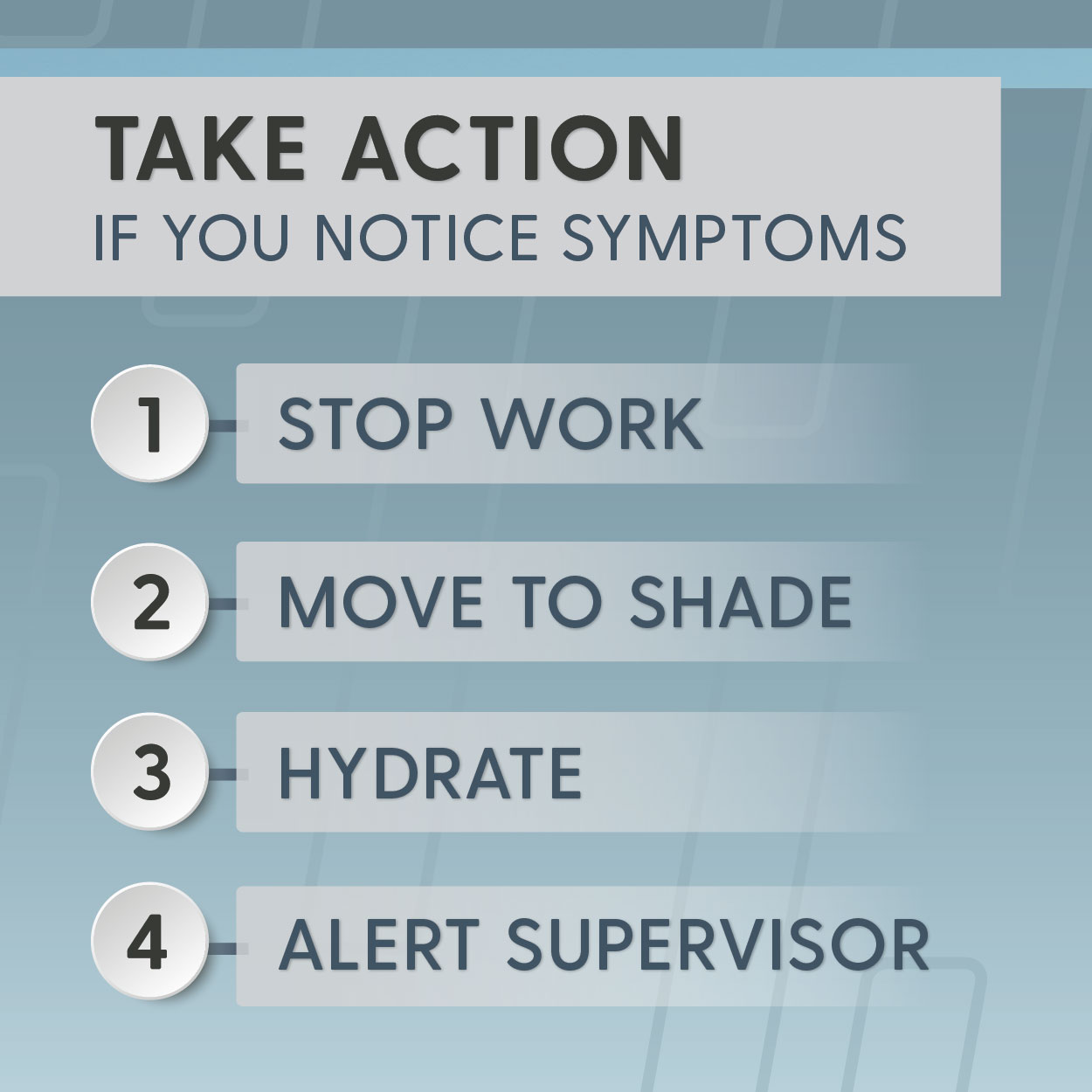 Take action if you notice these heat-related illness symptoms