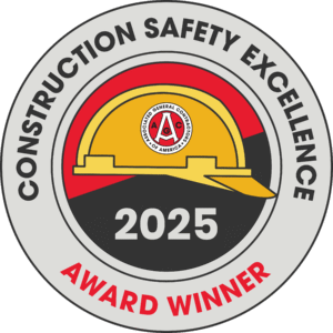 Associated General Contractors of America's 2025 Construction Safety Excellence logo