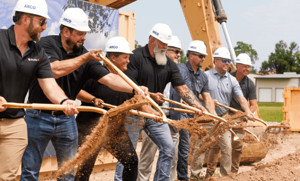 FTI, ARCO Design/Build, Grow NELA and Ouachita Parish participate in the Excellerate manufacturing facility groundbreaking LA